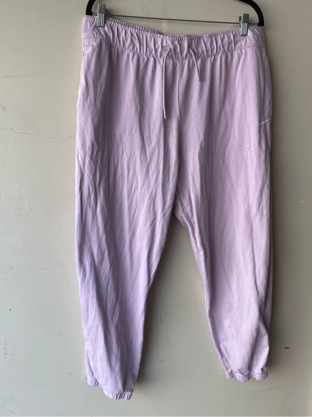 NIKE Lilac Purple Cotton Jersey Easy Jogger Pants XL Pastelcore Lounge